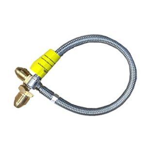 Calor Gas Brand 0.75M (30") Pol X Pol Armoured Gas Hose Pigtail 5 Year Warranty