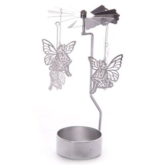 Sitting Fairy Tealight Powered Metal Spinning Decoration (Spin20)