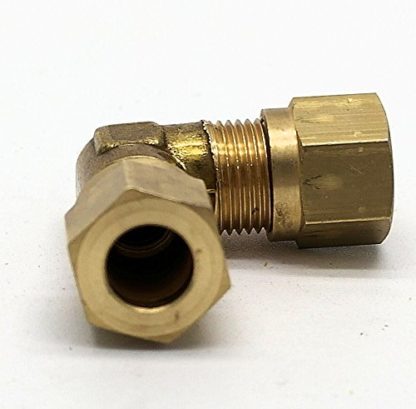 British Made 90 Degree 10Mm To 10Mm Bend Brass Compression Fitting  (15)