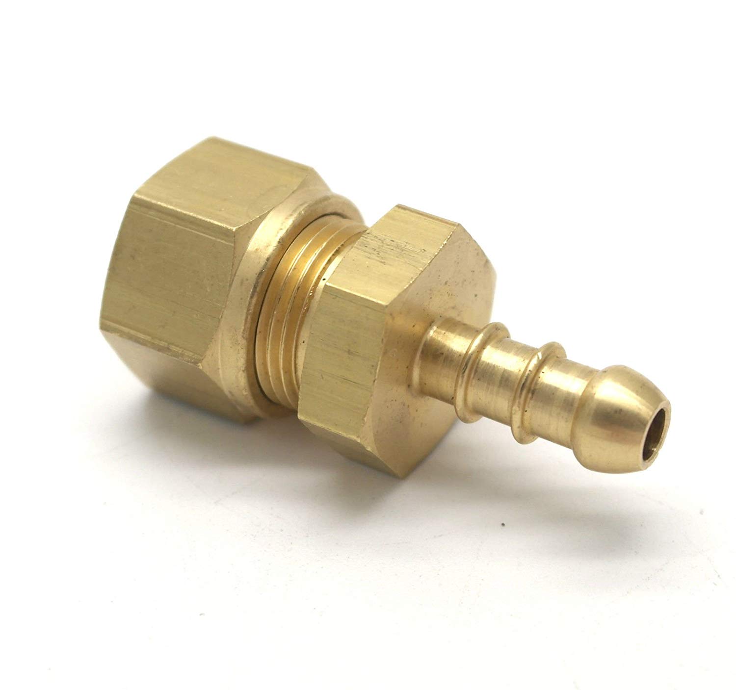 British Made 15Mm Brass Compression Fitting To 10Mm Nozzle Fits 8Mm I/D  Hose (44 - Huddersfield Gas