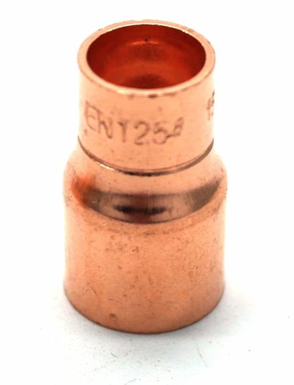 15Mm To 10Mm End Feed Copper Straight Fitting Reducing Coupling 10 Pack (75)