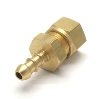 British Made 15Mm Brass Compression Fitting To 10Mm Nozzle Fits 8Mm I/D Hose (44