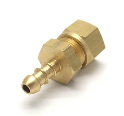 British Made 15Mm Brass Compression Fitting To 10Mm Nozzle Fits 8Mm I/D Hose (44