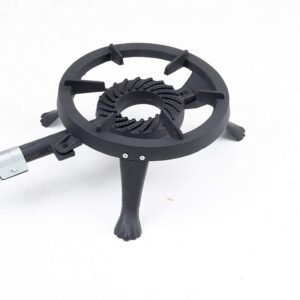 Lifestyle Gb24 Large 5.8Kw Round Cast Iron Tripod Boiling Ring Hose & Regulator