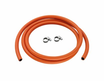 Calor Gas Brand 2Mt 8Mm Orange Lpg Gas Hose For Propane/Butane With Clips