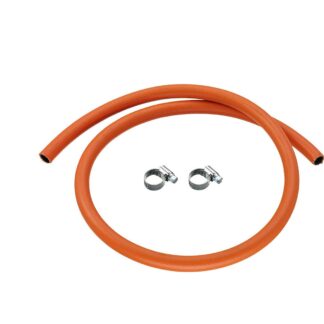 Calor Gas Brand 1Mt 8Mm Orange Lpg Gas Hos For Propane/Butane With Clips