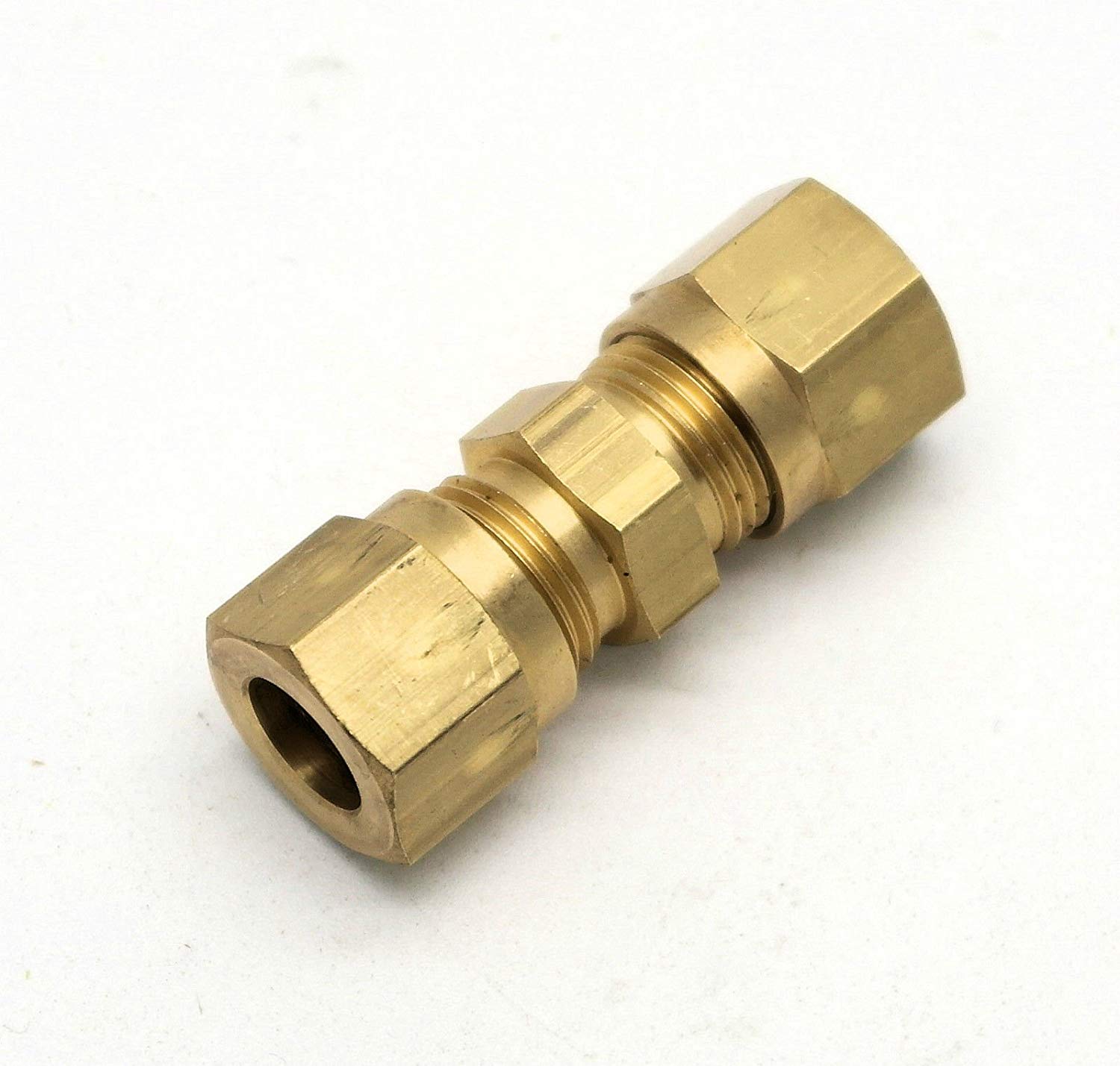 British Made 5/16 To 5/16 Brass Compression Fitting (16) - Huddersfield  Gas