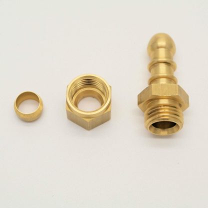 British Made 5/16 Compression Fitting To Lpg Fulham Nozzle To 8Mm I/D Hose (81)