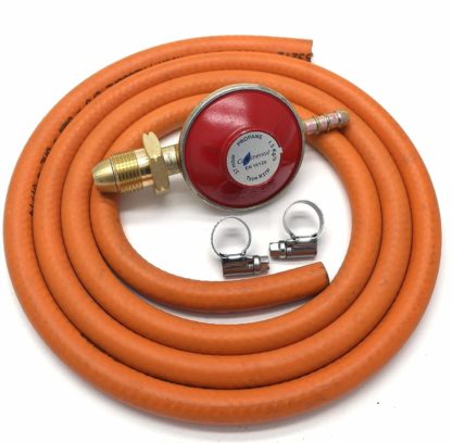 Propane Gas Regulator 37Mbar With 1M Hose & 2 Clips Fits Calor Gas / Flogas