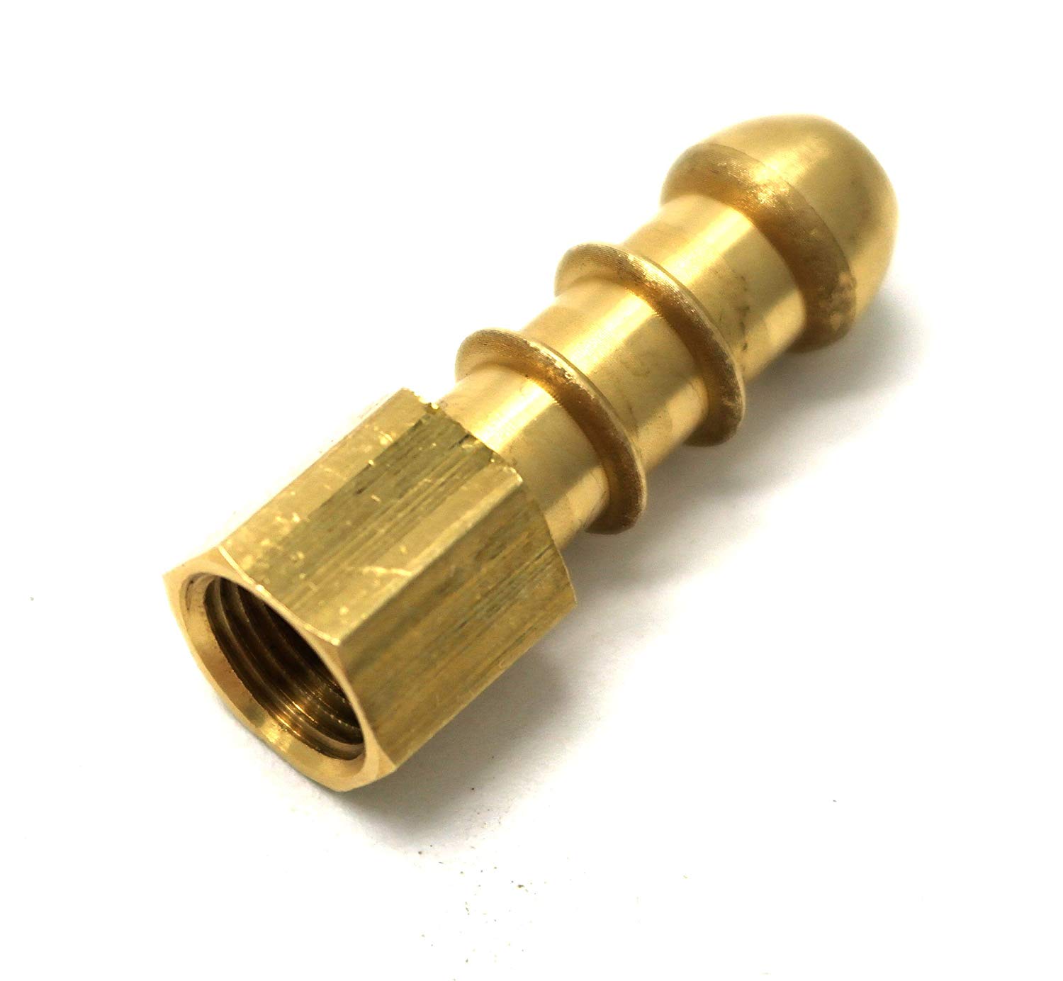 1/8 BSP TM x 10mm male Fulham nozzle to 8mm ID Gas hose. 