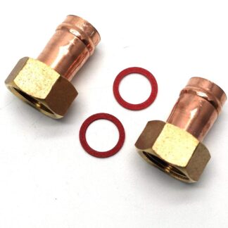 2 X 15Mm X 1/2" Solder Ring Copper Straight Tap Connector (52)