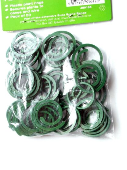 50 X Reusable 30Mm Plastic Plant Rings Plant Ties