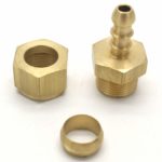 British Made 15Mm Brass Compression Fitting To 10Mm Nozzle Fits 8Mm I/D Hose (44