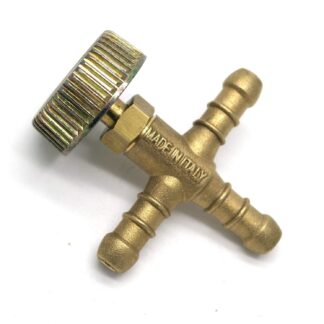Inline Brass 3 Way Needle Valve For Gas/Air/Lpg Made In Italy (43)
