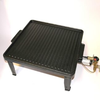 Large Cast Iron Double Sided Griddle Plate Fits Up To 400 X 400 Boiling Rings