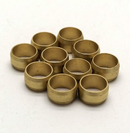 British Made 10 X 6Mm Brass Olives (1)