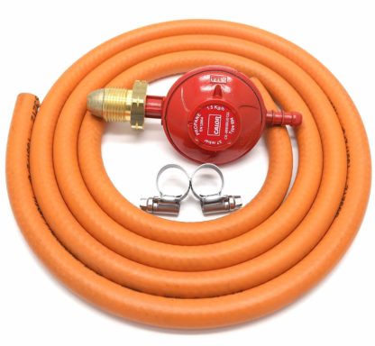 Calor Gas Brand 37Mbar Propane Gas Regulator 2Mt Hose & 2 Clips 5 Year Warranty