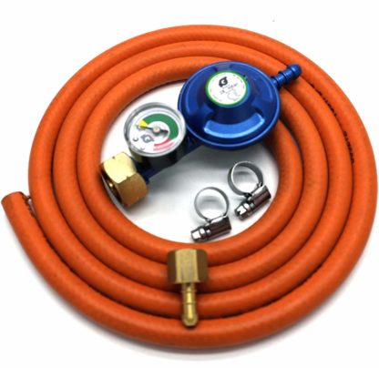 Igt 4.5Kg Butane Gas Regulator & Pressure Gauge Hose Kit For Uk Outback Models