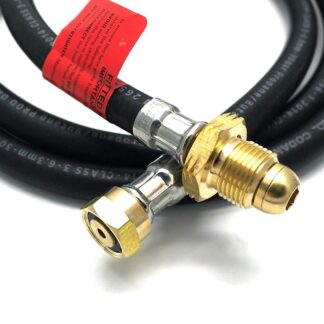 1.5M Pol X W20  Pigtail Caravan Propane Gas Hose With Nrv 5 Year Warranty