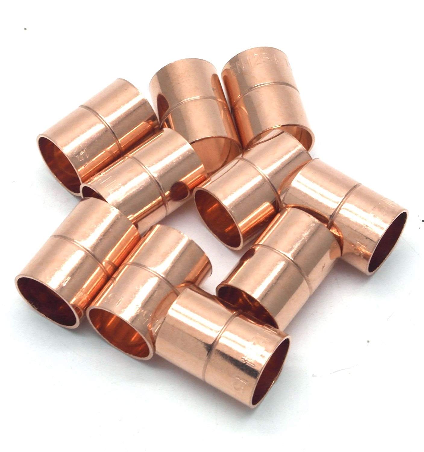 22mm End Feed Copper Equal Straight Coupling 10 pack D BOX 104 