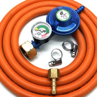 Igt 4.5Kg Butane Gas Regulator & Gauge Replacement Hose Kit Uk Cadac Lp Models