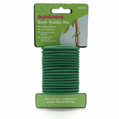 Soft Twist Rubber Coated 4-5Mm Garden Wire Plant Ties  5M (16 Feet) Long