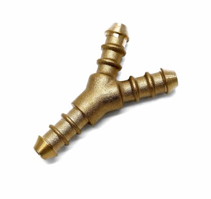 3 Way Brass Y 10Mm Fulham Nozzle To Fit 8Mm I/D Hose (127)