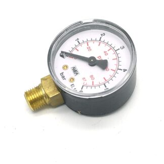 0-6 Bar Pressure Gauge 1/4" Bspm Inlet 50Mm Dial