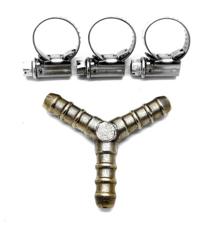 3 Way Star 10Mm Fulham Nozzle To Fit 8Mm I/D Hose & 3 Hose Clips (34+ 3 Clips)