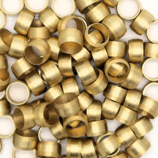 British Made 10 X 8Mm Brass Olives (4)