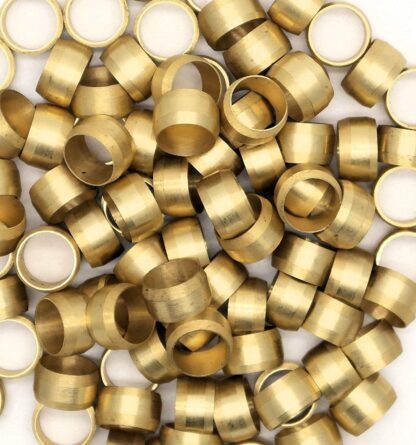 British Made 10 X 8Mm Brass Olives (4)