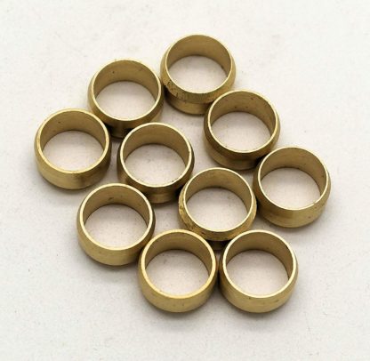 British Made 10 X 6Mm Brass Olives (1)