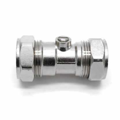 1 X Isolating Valve Chrome Plated 22Mm X 22Mm