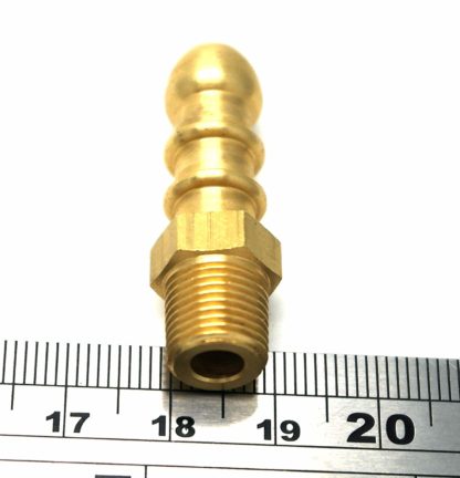 British Made 1/8" Bspt Male Fitting To Lpg Fulham Nozzle To 8Mm I/D Hose