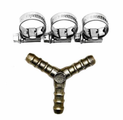 3 Way Star 10Mm Fulham Nozzle To Fit 8Mm I/D Hose & 3 Hose Clips (34+ 3 Clips)