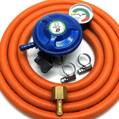 Igt 21Mm Butane Gas Regulator With Gauge Replacement Hose Kit Uk Outback Models