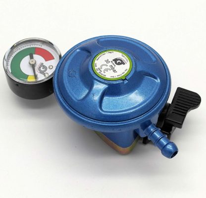 Igt Butane 21Mm Regulator With Pressure Gauge & 2 M Hose Kit Clips 5 Y Warranty