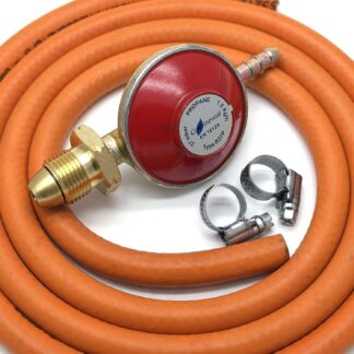 Propane Gas Regulator 37Mbar With 1M Hose & 2 Clips Fits Calor Gas / Flogas