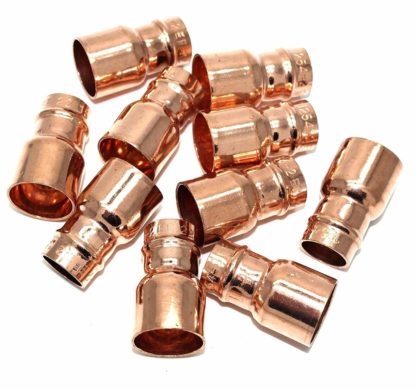 22Mm To 15Mm Solder Ring Copper Straight Fitting Reducing Coupling 10 Pack (98)