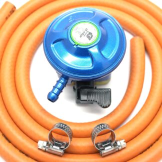 Igt 21Mm 28Mbar Butane Gas Regulator & 1 Metre Hose Kit With 2 Clips