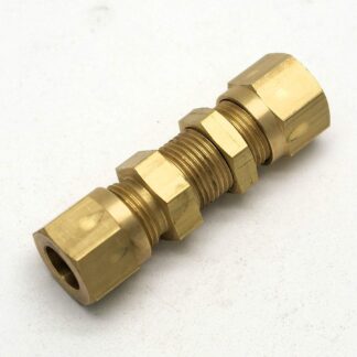 British Made 10Mm To 10Mm Equal Ended Bulkhead Brass Compression Coupling (20)