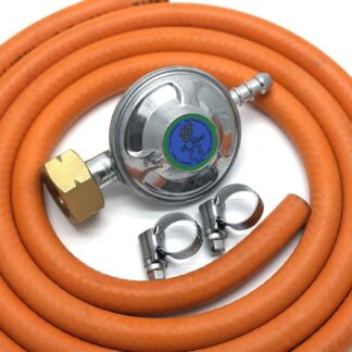 Igt 4.5 Butane Regulator & 2 Mt Hose + 2 Clips For Calor 4.5Kg Cylinder