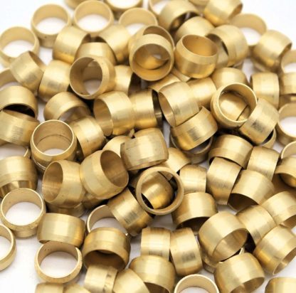 British Made 10 X 6Mm Brass Olives (1)