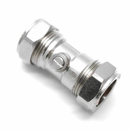 1 X Isolating Valve Chrome Plated 22Mm X 22Mm