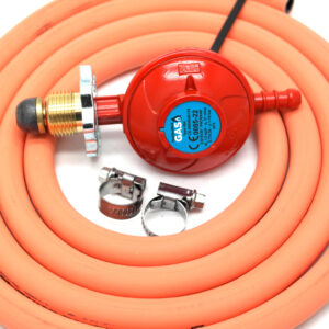 Hg Hand Wheel Propane Regulator 2M Hose Kit Fits Red Calor Gas & Flogas Cylinder