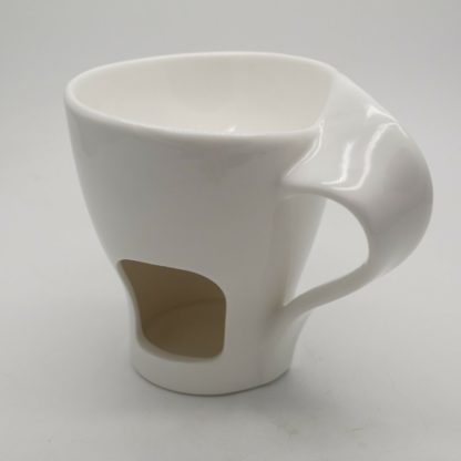 Large Bowl White Cup Shaped Porcelain Oil Burner