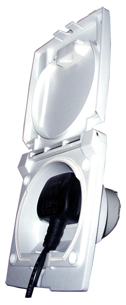 Bullfinch 6093/01 Caravan & Motor Home 13A Electric Access Point WHITE