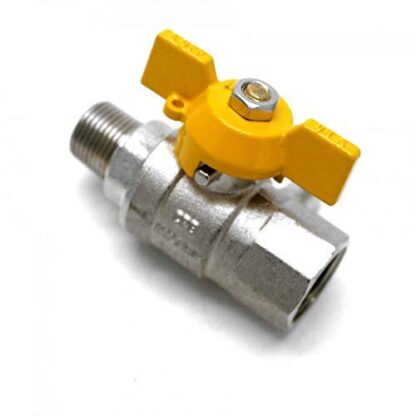 3/8" Male BSPT X 1/2" Female Test Point Ball Valve