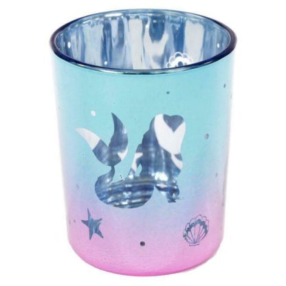 Enchanted Seas Mermaid Set Of 2 Glass TeaLight Votive Holders (CAND75) - Image 4