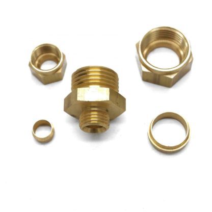 British Made 15mm TO 8mm Reducing Brass Compression Fitting - Image 4